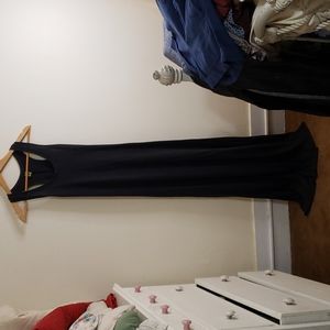 Alternative Earth size small long black dress, racerback.